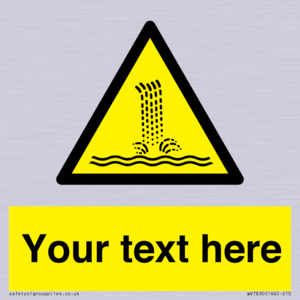 Custom warning artificial waterfall